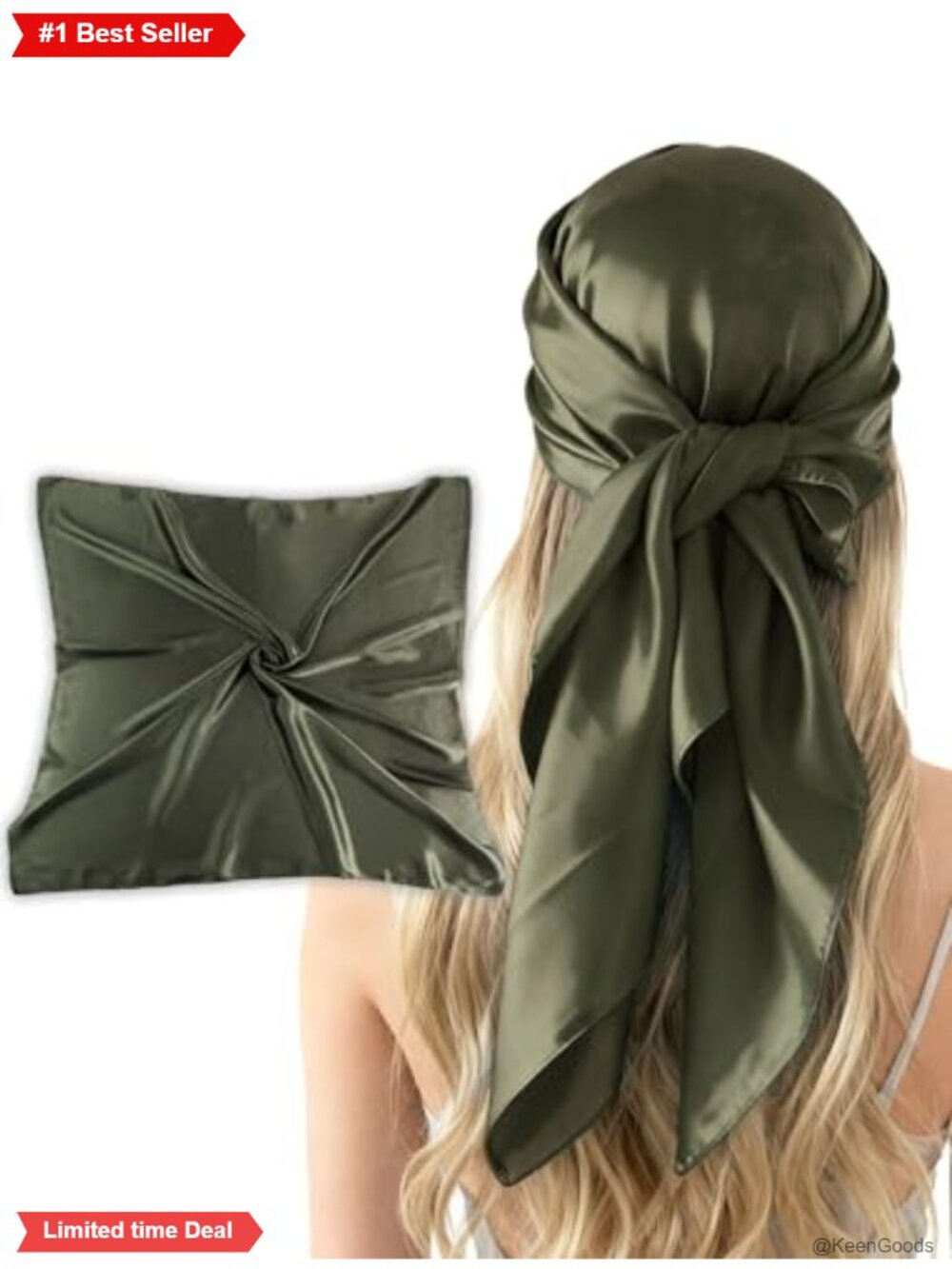 Large Satin Silk Blend Square Scarf Wrap Shawl Bandana Hair Accessory